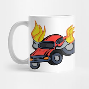 Flaming Car Mug